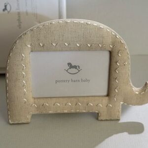 NEW Pottery Barn Baby Elephant Linen Frame